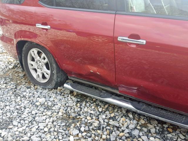 2HNYD18894H538943 - 2004 ACURA MDX TOURIN RED photo 9