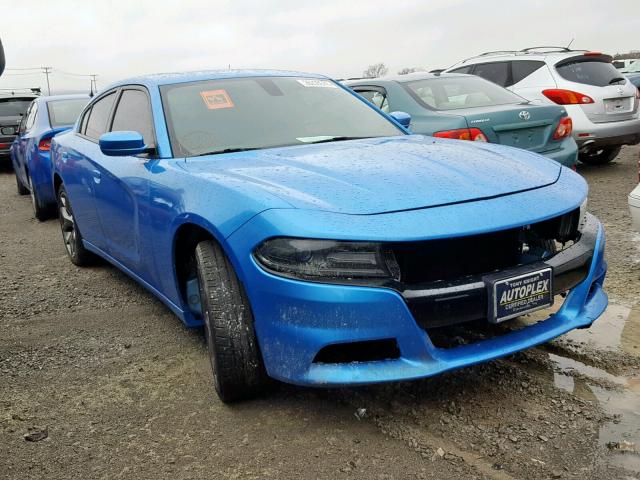 2C3CDXHG9FH836958 - 2015 DODGE CHARGER SX BLUE photo 1