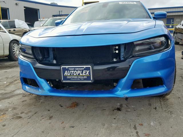 2C3CDXHG9FH836958 - 2015 DODGE CHARGER SX BLUE photo 9