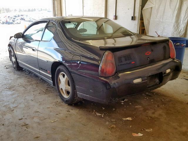 2G1WX15K519101394 - 2001 CHEVROLET MONTE CARL BLACK photo 3