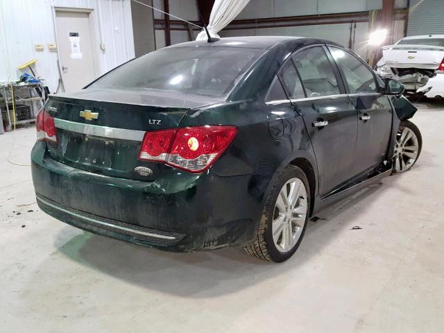 1G1PG5SB7E7269979 - 2014 CHEVROLET CRUZE LTZ GREEN photo 4