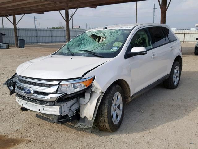 2FMDK3JC6EBB67034 - 2014 FORD EDGE SEL WHITE photo 2