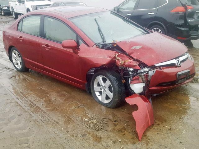 1HGFA16877L076545 - 2007 HONDA CIVIC EX RED photo 1