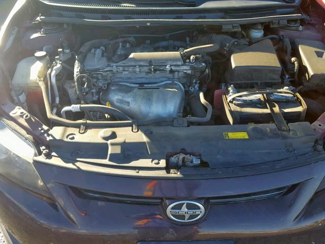 JTKJF5C77B3018062 - 2011 TOYOTA SCION TC ბურგუნდია ფოტო 7