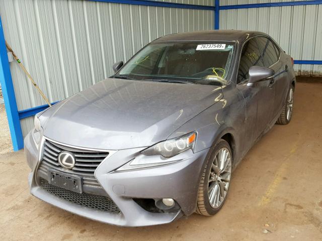 JTHCF1D27E5000468 - 2014 LEXUS IS 250 GRAY photo 2