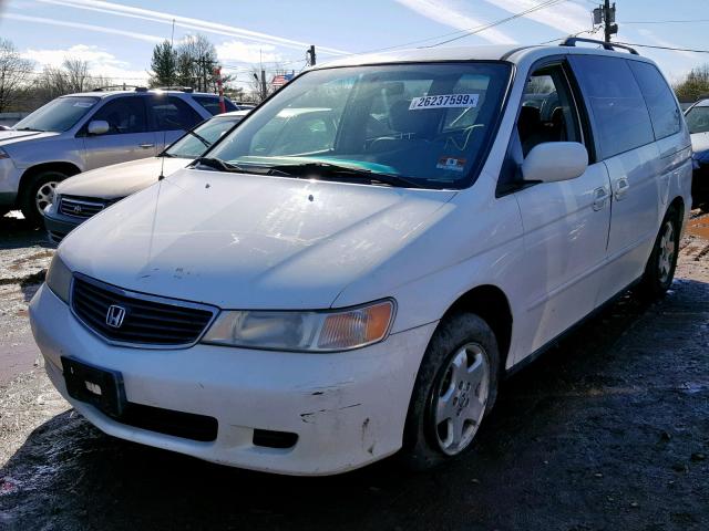 2HKRL18691H508971 - 2001 HONDA ODYSSEY EX WHITE photo 2