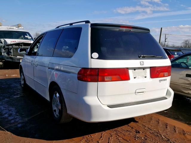 2HKRL18691H508971 - 2001 HONDA ODYSSEY EX WHITE photo 3