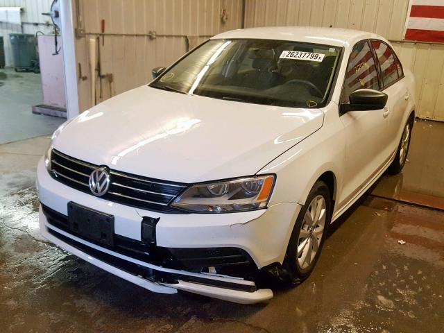 3VW2K7AJ6FM210463 - 2015 VOLKSWAGEN JETTA BASE WHITE photo 2