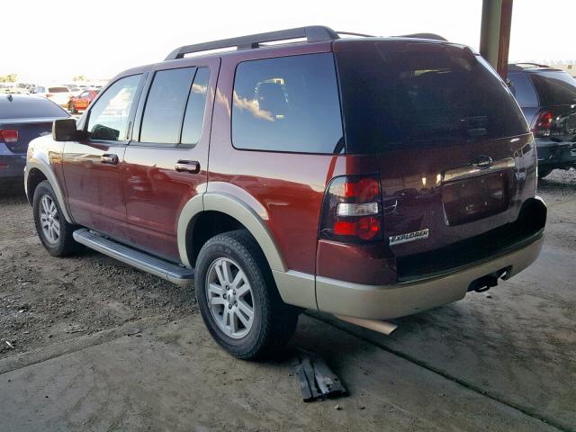 1FMEU6EE3AUA17124 - 2010 FORD EXPLORER E MAROON photo 3