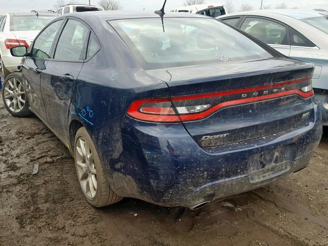 1C3CDFBA9DD337568 - 2013 DODGE DART SXT BLUE photo 3