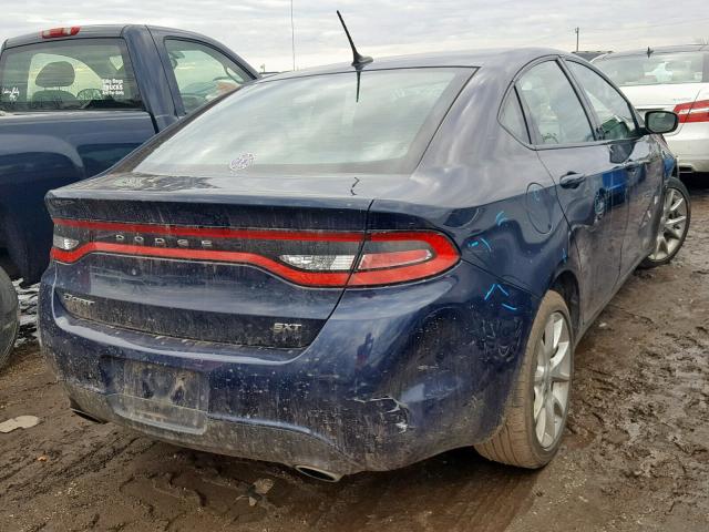 1C3CDFBA9DD337568 - 2013 DODGE DART SXT BLUE photo 4