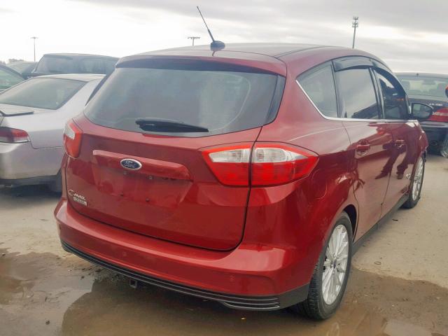 1FADP5CU2FL105953 - 2015 FORD C-MAX PREM RED photo 4