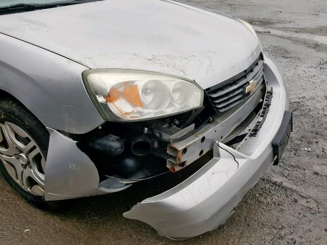 1G1ZS58N97F241621 - 2007 CHEVROLET MALIBU LS SILVER photo 9