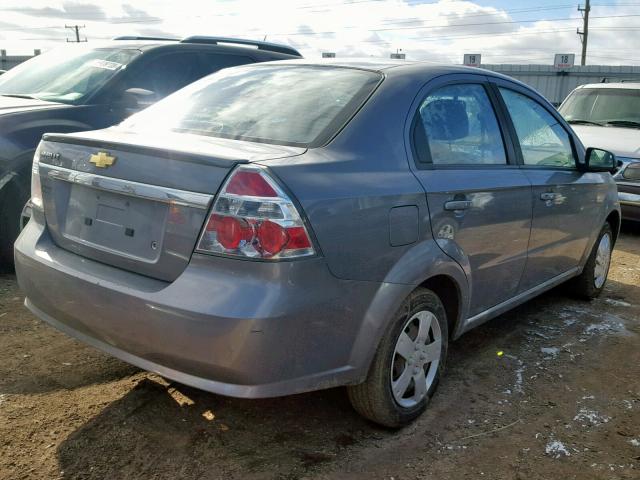 KL1TD5DE8BB211191 - 2011 CHEVROLET AVEO LS GRAY photo 4