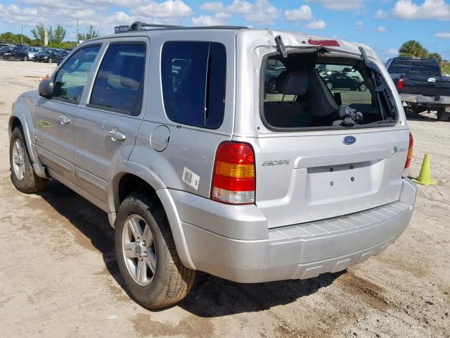 1FMCU96H15KD16386 - 2005 FORD ESCAPE HEV SILVER photo 3