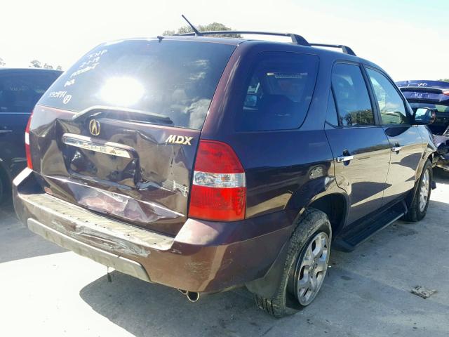 2HNYD18621H504076 - 2001 ACURA MDX TOURIN MAROON photo 4