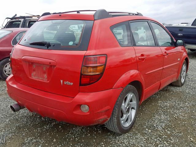 5Y2SL64844Z422664 - 2004 PONTIAC VIBE RED photo 4