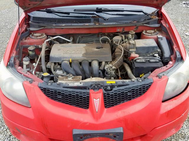 5Y2SL64844Z422664 - 2004 PONTIAC VIBE RED photo 7