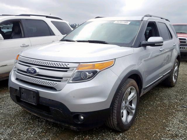 1FM5K8F86EGA70415 - 2014 FORD EXPLORER L SILVER photo 2