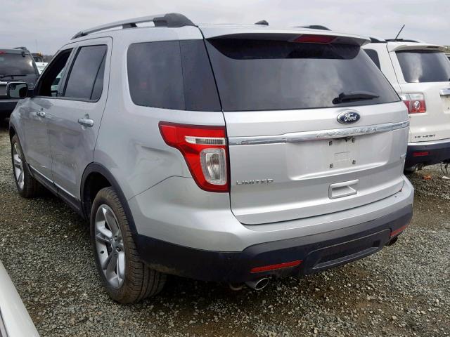 1FM5K8F86EGA70415 - 2014 FORD EXPLORER L SILVER photo 3