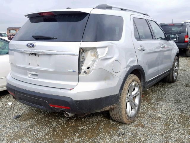 1FM5K8F86EGA70415 - 2014 FORD EXPLORER L SILVER photo 4