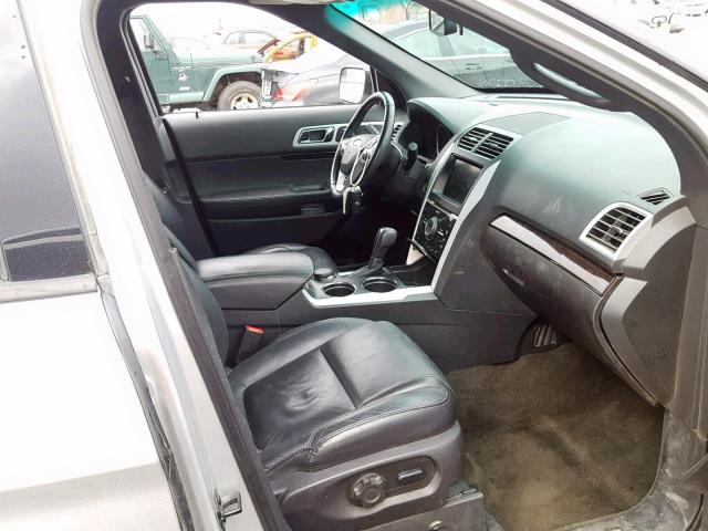 1FM5K8F86EGA70415 - 2014 FORD EXPLORER L SILVER photo 5