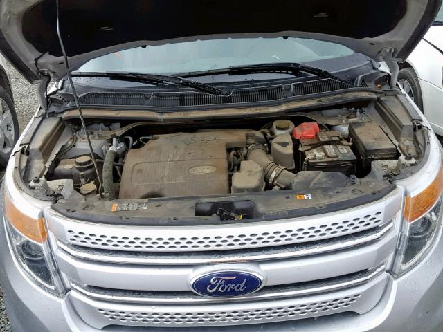 1FM5K8F86EGA70415 - 2014 FORD EXPLORER L SILVER photo 7