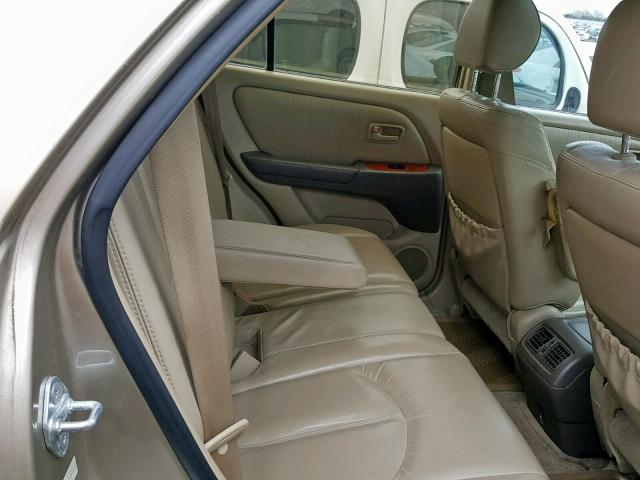 JT6GF10U5Y0049137 - 2000 LEXUS RX 300 TAN photo 6