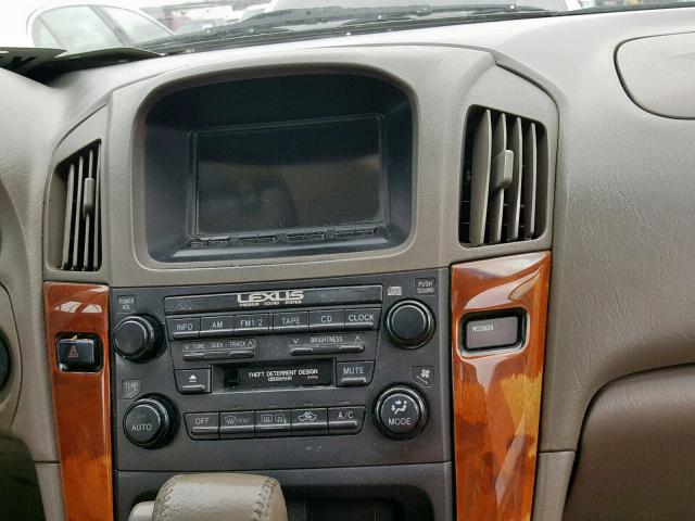 JT6GF10U5Y0049137 - 2000 LEXUS RX 300 TAN photo 9