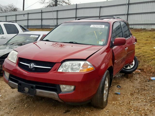 2HNYD18743H551377 - 2003 ACURA MDX TOURIN MAROON photo 2