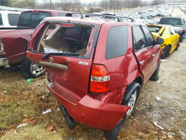 2HNYD18743H551377 - 2003 ACURA MDX TOURIN MAROON photo 4