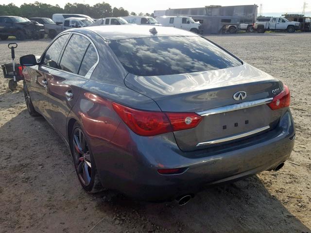 JN1BV7AP8FM350432 - 2015 INFINITI Q50 BASE GRAY photo 3