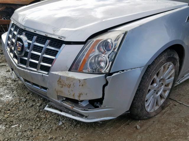 1G6DE5E57D0147235 - 2013 CADILLAC CTS LUXURY SILVER photo 9