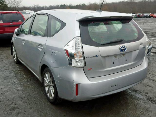 JTDZN3EU5C3031186 - 2012 TOYOTA PRIUS V SILVER photo 3