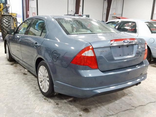 3FADP0L3XBR251216 - 2011 FORD FUSION HYB BLUE photo 3