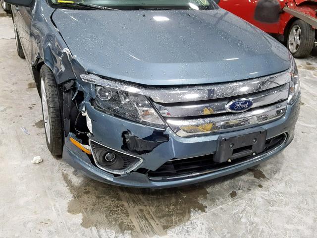 3FADP0L3XBR251216 - 2011 FORD FUSION HYB BLUE photo 9