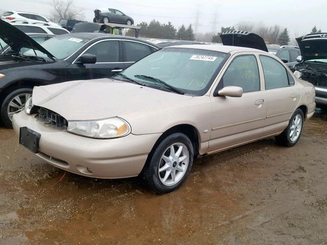 1FAFP6639WK273192 - 1998 FORD CONTOUR LX BEIGE photo 2