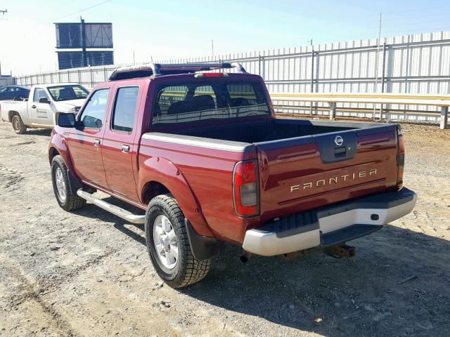 1N6MD27Y94C444525 - 2004 NISSAN FRONTIER C MAROON photo 3