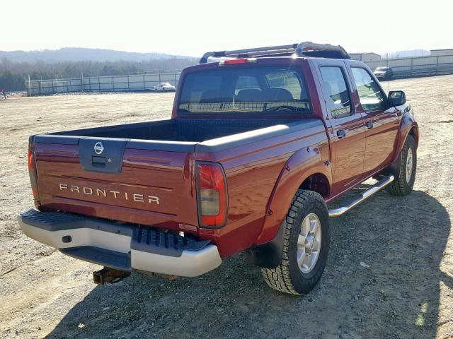 1N6MD27Y94C444525 - 2004 NISSAN FRONTIER C MAROON photo 4