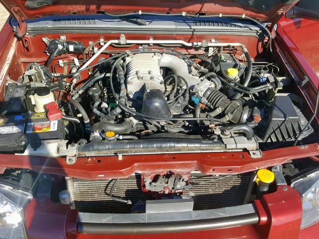 1N6MD27Y94C444525 - 2004 NISSAN FRONTIER C MAROON photo 7