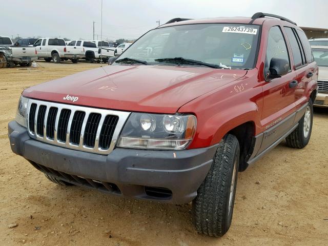 1J8GX48S23C504942 - 2003 JEEP GRAND CHER RED photo 2