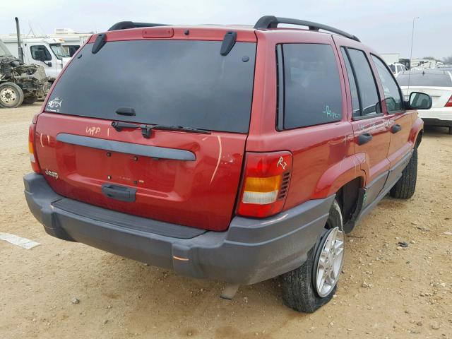 1J8GX48S23C504942 - 2003 JEEP GRAND CHER RED photo 4