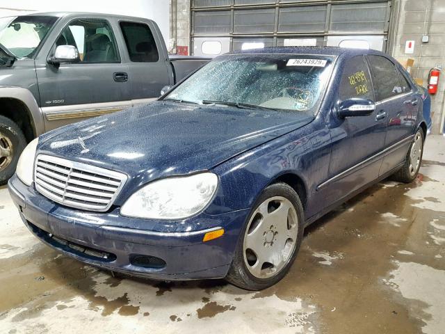 WDBNG76J73A330855 - 2003 MERCEDES-BENZ S 600 BLUE photo 2