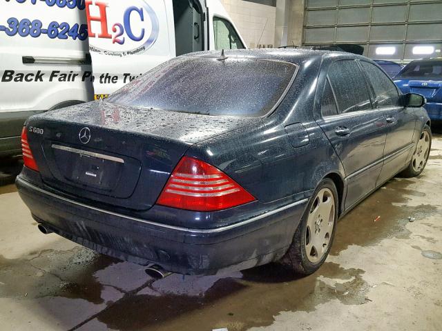 WDBNG76J73A330855 - 2003 MERCEDES-BENZ S 600 BLUE photo 4