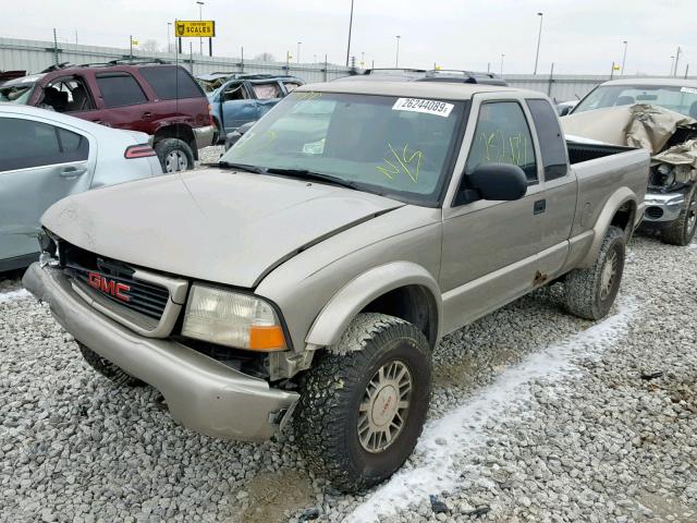 1GTCT19W718167508 - 2001 GMC SONOMA TAN photo 2