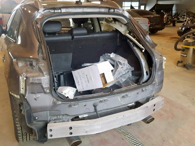 JNKAJ09F08M362339 - 2008 INFINITI EX35 BASE GRAY photo 9