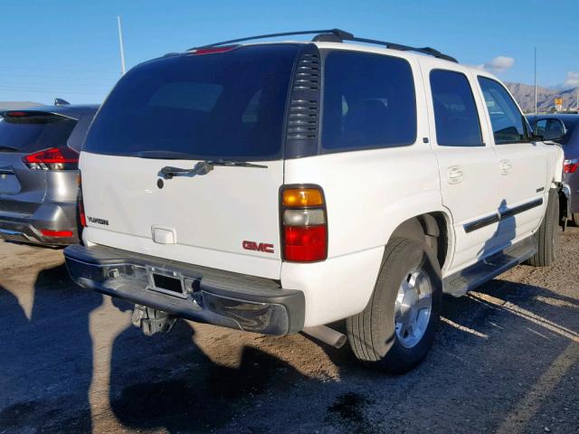 1GKEC13T74R296004 - 2004 GMC YUKON WHITE photo 4