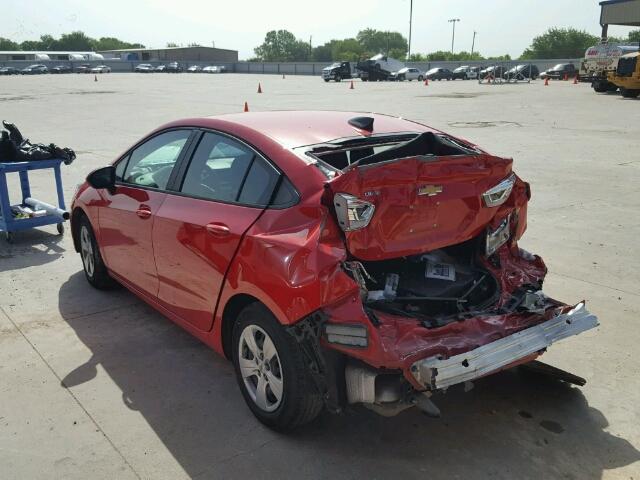 1G1BC5SM1H7209370 - 2017 CHEVROLET CRUZE LS RED photo 3