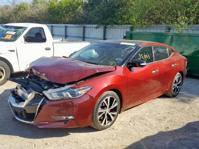 1N4AA6AP3HC449107 - 2017 NISSAN MAXIMA 3.5 MAROON photo 2