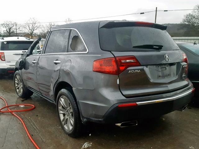 2HNYD2H78BH536546 - 2011 ACURA MDX ADVANC GRAY photo 3